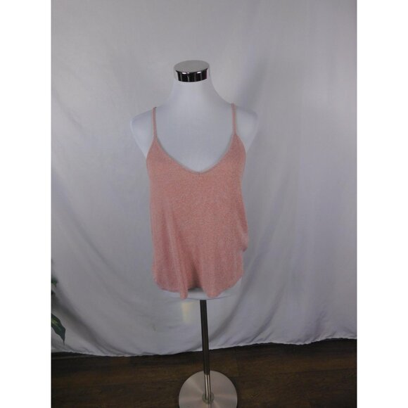 Forever 21 Pink Cami Tank Spaghetti Strap Knit Boho Witch M - Picture 1 of 9